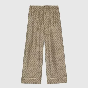 Gucci Women GG Supreme Silk Pant 752917ZANRP2275