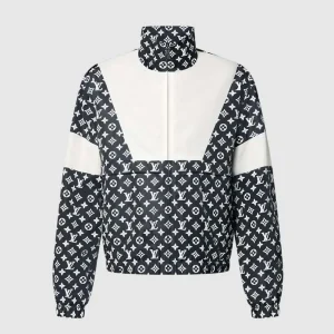 Louis Vuitton Men Monogram Printed Technical Track Top 1AFWJI