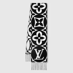 Louis Vuitton Unisex LV Medallion Scarf-Black M79212