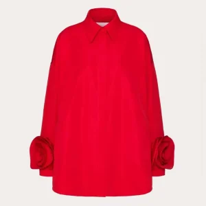 Valentino Women Micro Faille Jacket-Red 5B0CI0RN4H2_157