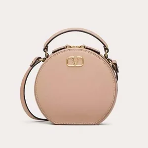 Valentino Women VLogo Signature Calfskin Mini Bag-Pink