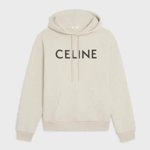 Celine Men Loose Hoodie in Cotton Fleece 2Y321765N