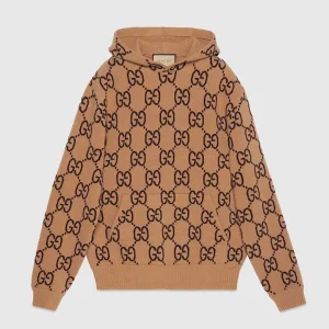 Gucci Men GG Wool Hooded Sweatshirt ‎770582XKDSL2667