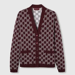 Gucci Men Reversible GG Wool Jacquard Cardigan 798157XKD8T6419