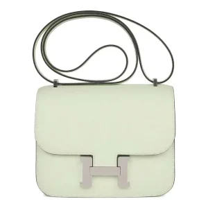 Hermes Women Constance 24 Bag Epsom Leather-Lime/Silver