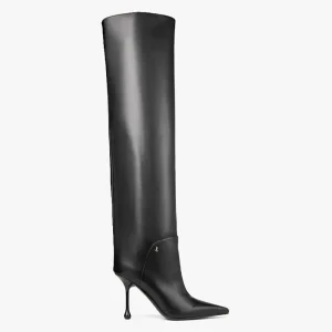 Jimmy Choo Women Cycas Knee Boot 95 Black Nappa Leather Knee-High Boots