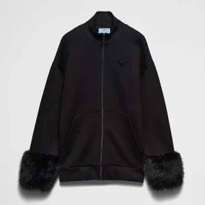 Prada Women Double Fleece High-neck Blouson 138634