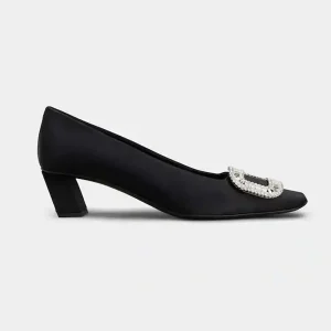 Roger Vivier Women Belle Vivier Pumps in Satin-Black