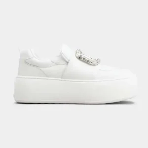 Roger Vivier Women Viv' Up Sneakers in Leather-White