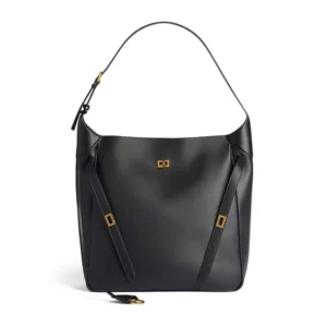 Balenciaga Women Bel Air Large Hobo Bag in Black Smooth Calfskin