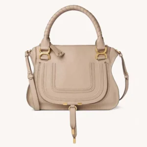 Chloe Women Marcie Bag in Grained Leather-Beige