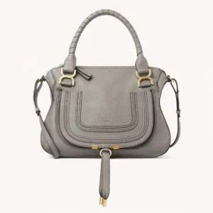 Chloe Women Marcie Bag in Grained Leather-Grey