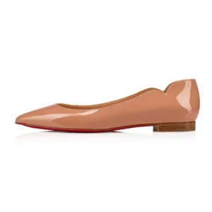 Christian Louboutin Women Hot Chickita Ballerinas Patent Calf Leather-Sandy