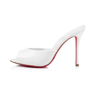 Christian Louboutin Women Me Dolly 100 mm Mules Patent Calf-White