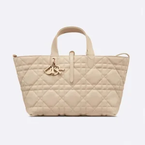 Dior Women Medium Dior Toujours Bag Powder Beige Macrocannage Calfskin
