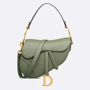 Dior Women Saddle Bag with Strap Cedar Green Grained Calfskin M0455CBAA