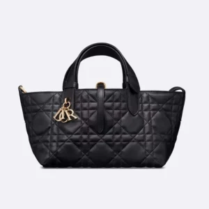 Dior Women Small Dior Toujours Bag Black Macrocannage Calfskin