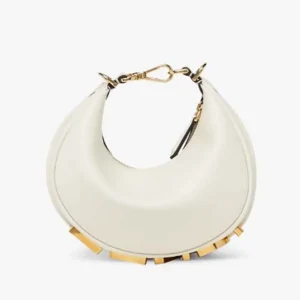 Fendi Women Fendigraphy Mini White Leather Mini bag