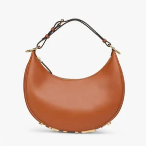 Fendi Women Fendigraphy Small Brown Leather Bag