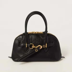 Miu Miu Women Aventure Nappa Leather Top-handle Bag-Black
