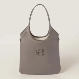 Miu Miu Women IVY leather bag-Grey 5BG2312CRW
