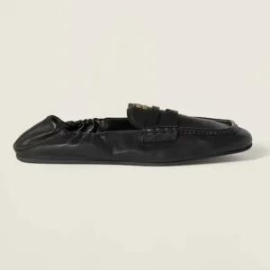 Miu Miu Women Nappa leather loafers-Black 5D341E