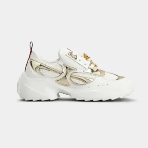 Roger Vivier Women Viv’ on the Run Sneakers in Leather and Fabric