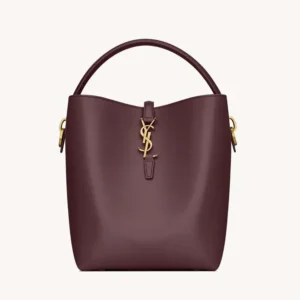 Saint Laurent YSL Women Le 37 in Shiny Leather-Maroon