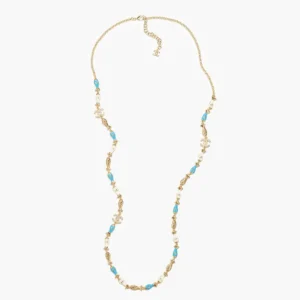 Chanel Women Long Necklace Metal Resin Strass ABF042