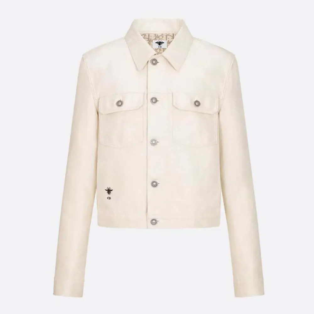 Dior Women Or Jacket Gold-Tone Cotton-Blend Denim 512V11A3026