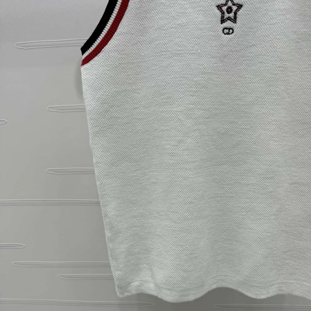 Dior Women Vibe Tank Top White Technical Mesh with Three-Tone Signature