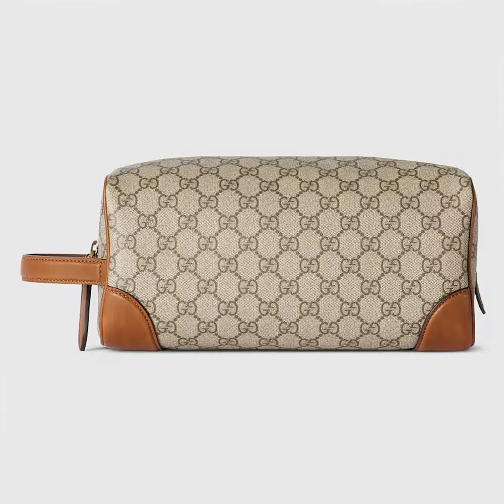 Gucci Unisex GG Emblem Medium Toiletry Case-Brown 821163FAED09786