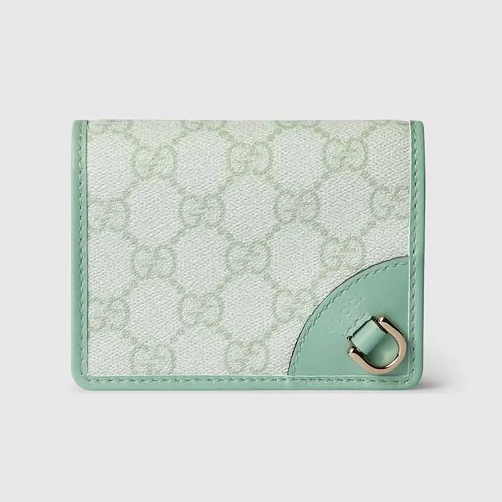 Gucci Unisex GG Emblem Mini Wallet-Lime 820692FAD6L8458