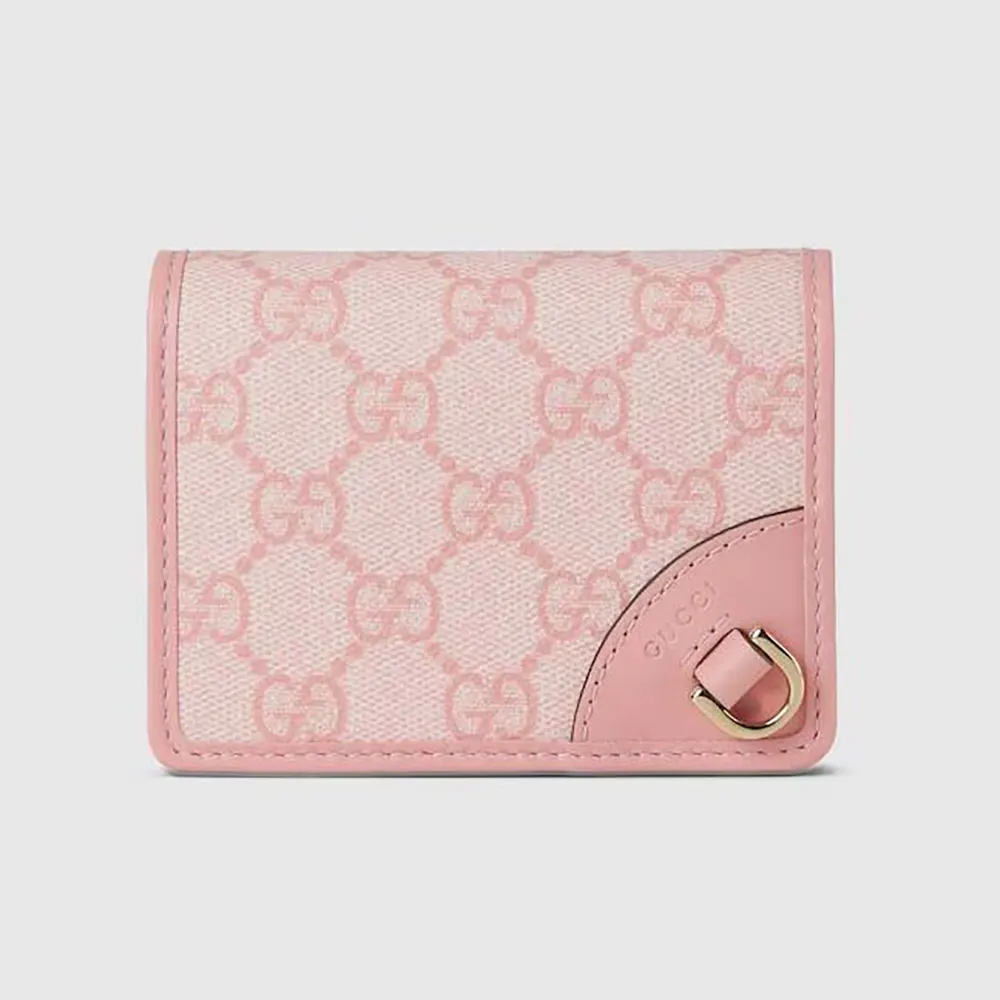 Gucci Unisex GG Emblem Mini Wallet-Pink 820692FAD6L8459