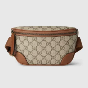 Gucci Unisex GG Emblem Small Belt Bag-Brown 821165FAEEC9786