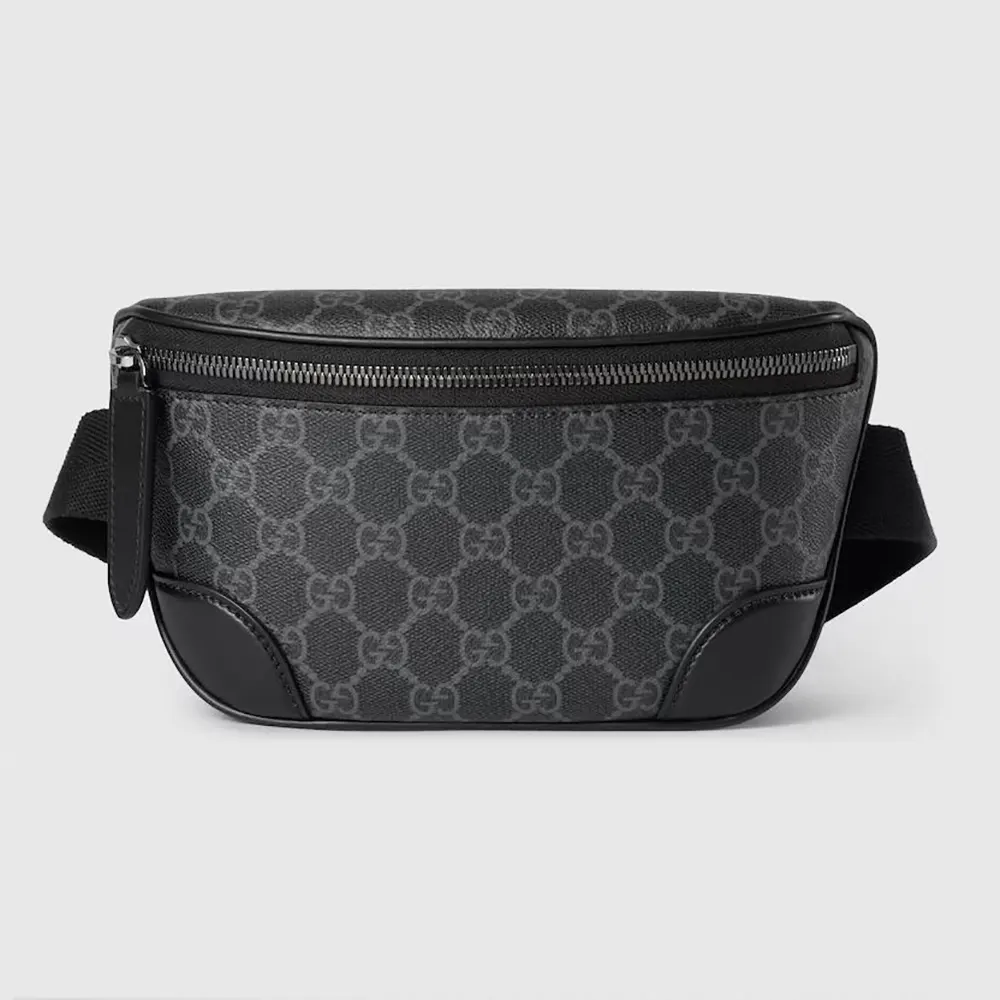 Gucci Unisex GG Emblem Small Belt Bag-Gray 821165FAED91000