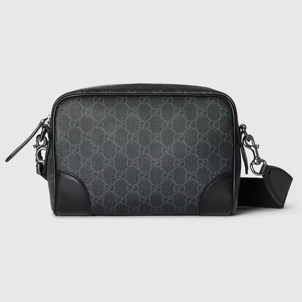 Gucci Unisex GG Emblem Small Crossbody Bag-Gray 821155FAED41000