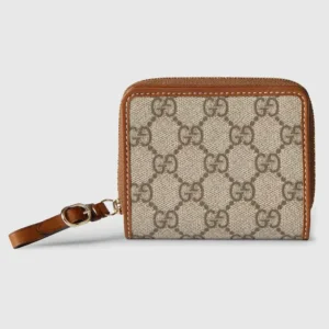 Gucci Unisex GG Emblem Zip Mini Wallet 819131FAD6L9758