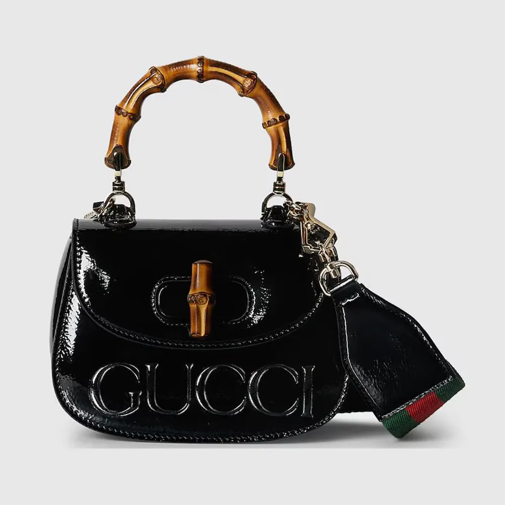 Gucci Women Bamboo 1947 Mini Top Handle Bag-Black 786482AADJQ1060