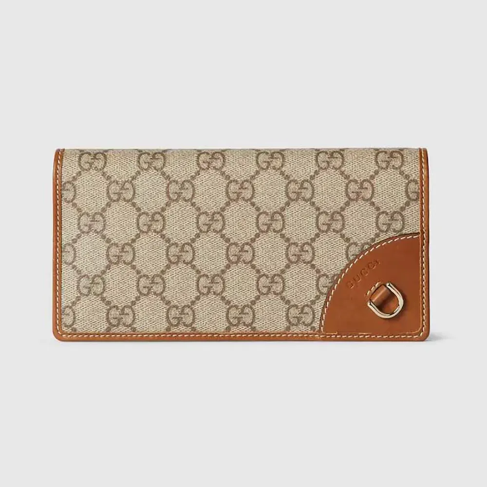 Gucci Women GG Emblem Continental Wallet-Brown 821802FAD6L9758