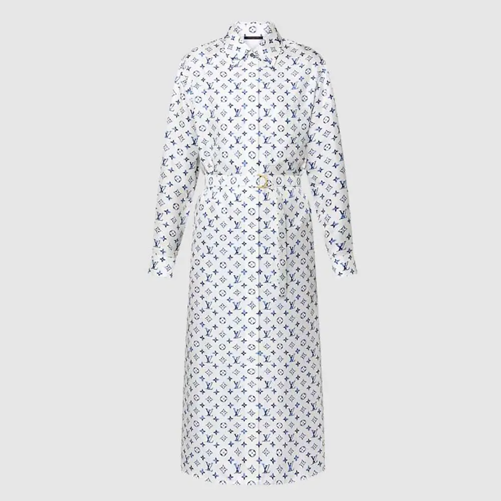 Louis Vuitton LV Women Aquarelle Monogram Shirt Dress 1AHGUO