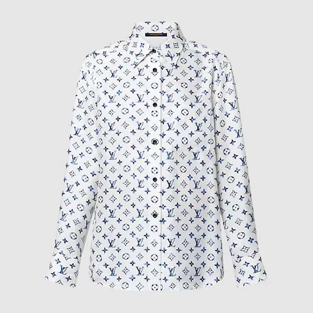 Louis Vuitton LV Men Aquarelle Monogram Silk Shirt 1AHGW8