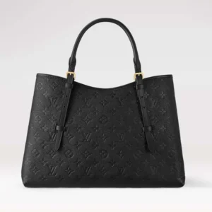Louis Vuitton LV Women Babylone Tote MM in Cowhide-leather Trim-Black M47185