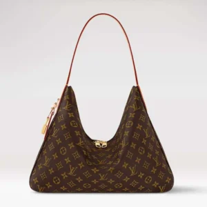 Louis Vuitton LV Women Slouchy MM Natural Cowhide-leather Trim-M12098