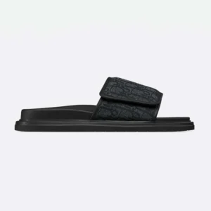 Dior Unisex Aqua Sandal Black Dior Oblique Jacquard