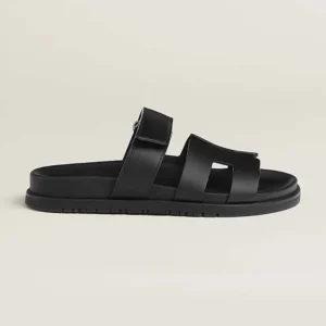 Hermes Unisex Chypre Sandal-Black H222100Zv02340