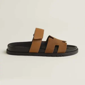 Hermes Unisex Chypre Sandal-Brown H251890ZHE5390