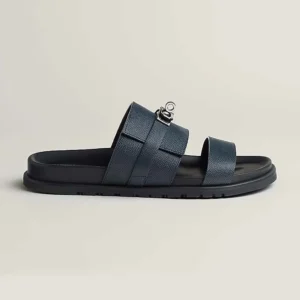 Hermes Unisex Jackson Sandal-Navy H242949Z