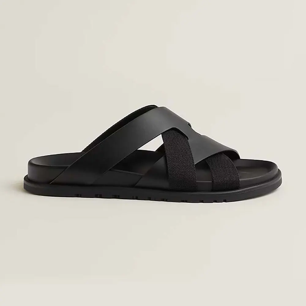 Hermes Unisex Kazimir Sandal-Black H251975Z