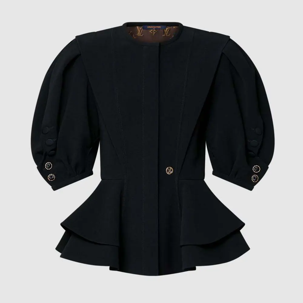 Louis Vuitton Women Puff-Sleeve Peplum Jacket 1AIBB6